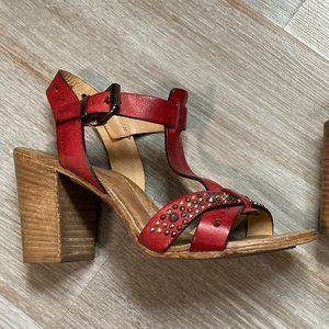 Laura Bellariva Italian Leather Red Heels